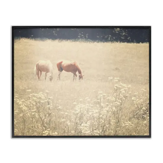 Stupell Industries Pair of Horses Grazing Framed Giclee Wall Art Design by Graffi*tee Studios {1}