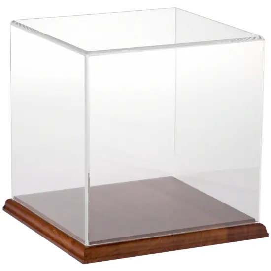 Plymor Clear Acrylic Display Case, 8" x 8" x 8" Hardwood {1}