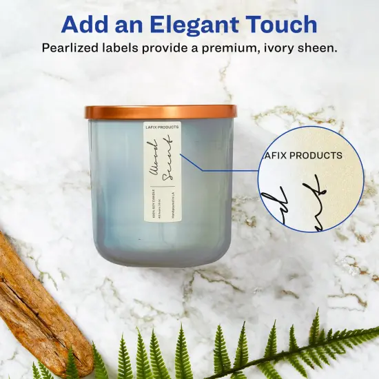 Avery Pearlized Ivory Rectangle Labels with Sure Feed Technology, 2/3" x 3-7/16" {2}