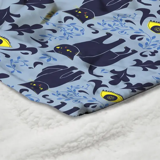 Halloween Silk Touch Sherpa Throw Blanket Eyes And Cats {5}