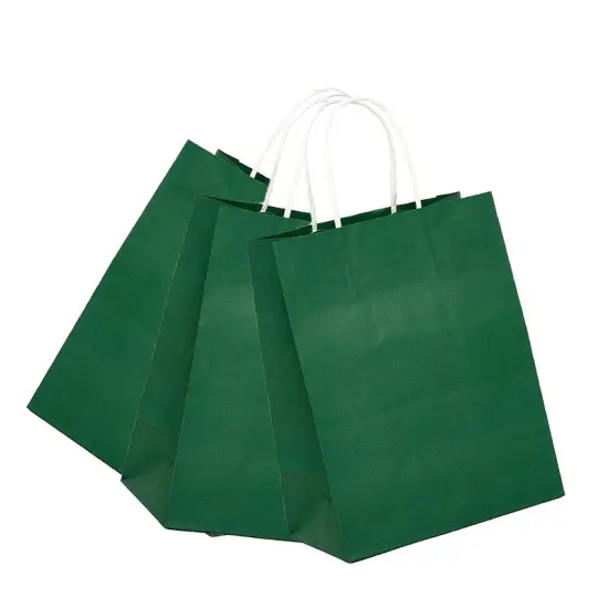 Chic Bright Matte Shopping Bag with White Interior 6" x 3 1/4" x 8 3/8" {5}