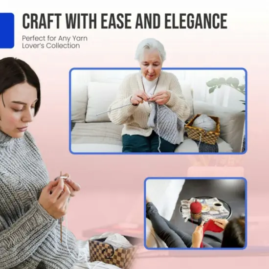 My Two Ladies | Artisan Yarn Caddy & Square Bowl Set {6}