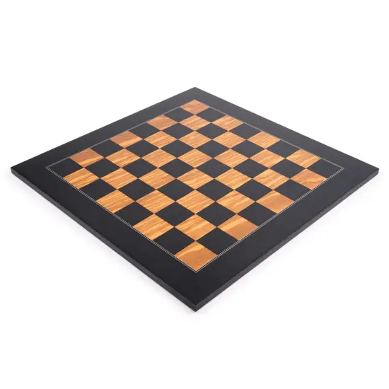 WE Games Deluxe Black & Olive Wood Chess Board &ndash; Handmade in Spain, 22 in. {2}