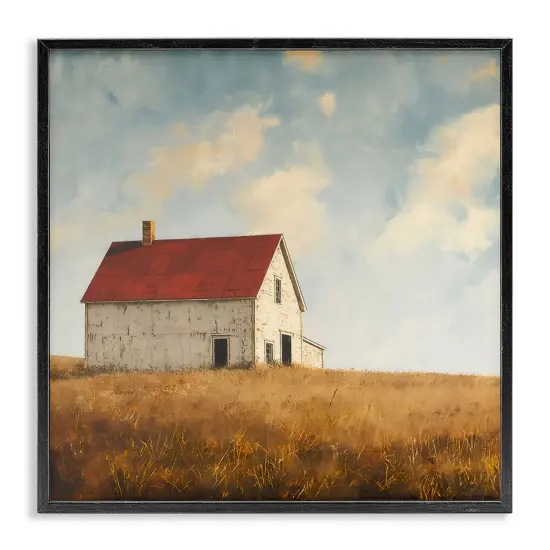 Stupell Industries Barren Farmland Barn Framed Giclee Wall Art Design by Steve Huntziker {7}