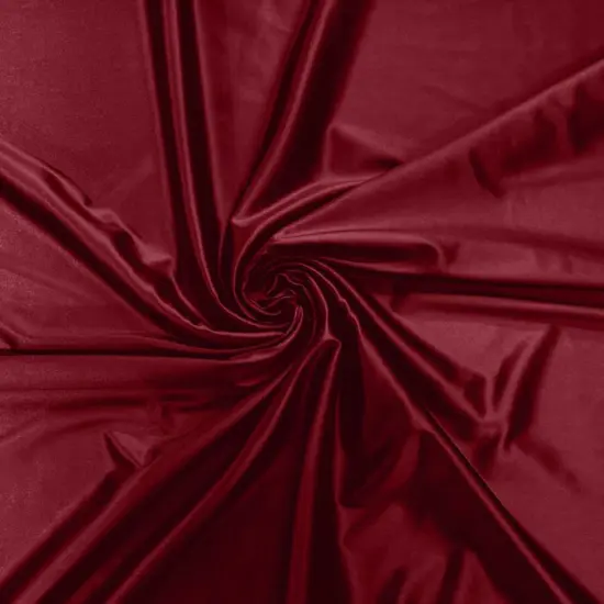 1 Yard Casino Stretch Satin Spandex Fabric Shiny for Dresses & Costumes Cranberry {1}