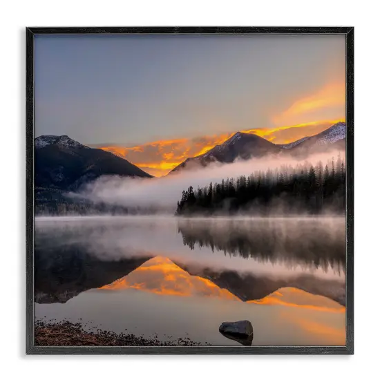 Stupell Industries Orange Sunset Lake Reflection Framed Giclee Wall Art Design by Danita Delimont {1}