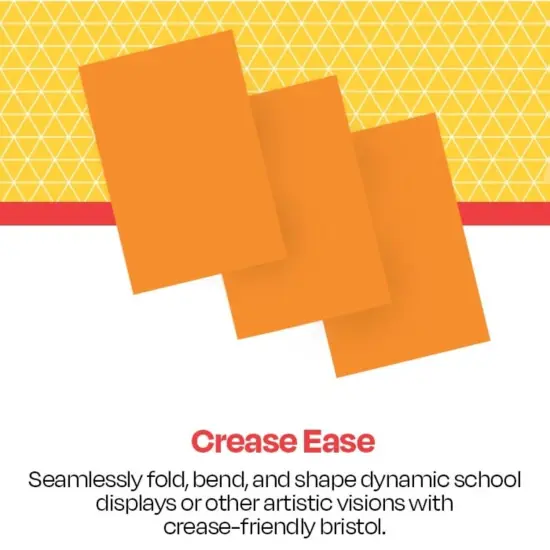 School Smart Folding Bristol Board, 12 x 18 Inches, Orange, Pack of 100 {5}