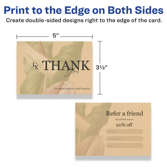 Avery 3-1/2" x 5" Rectangle, Kraft Brown Postcards {6}