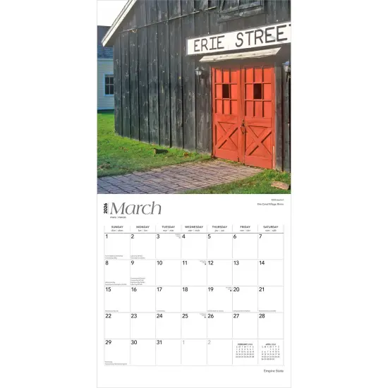 Empire State | New York Places | 2026 12 x 24 Inch (Hanging) Monthly Square Wall Calendar | Plastic-Free {3}
