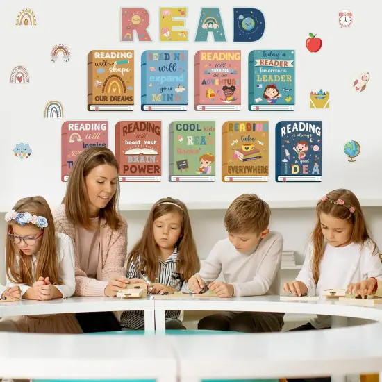 43 Pcs Reading Bulletin Board Sets -Boho {5}