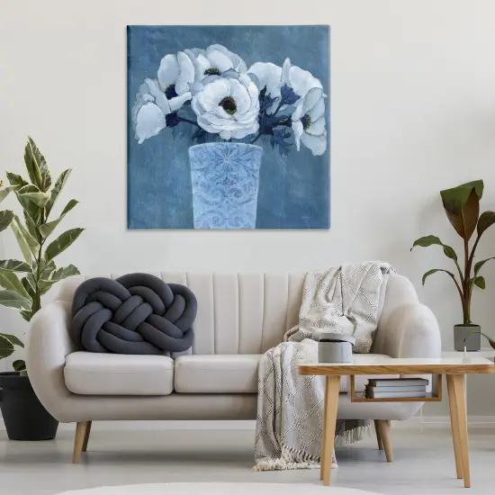 Stupell Industries Patterned Vase Flowers Canvas Wall Art Design by Janet Tava {2}