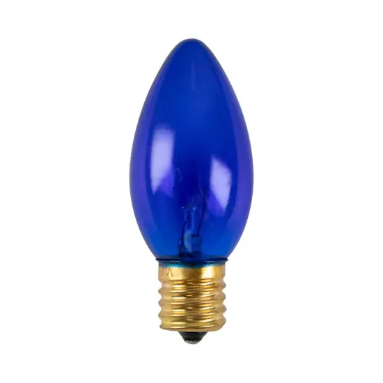 Northlight C9 Transparent Incandescent Christmas Replacement Bulbs - Blue - Pack of 25 {5}