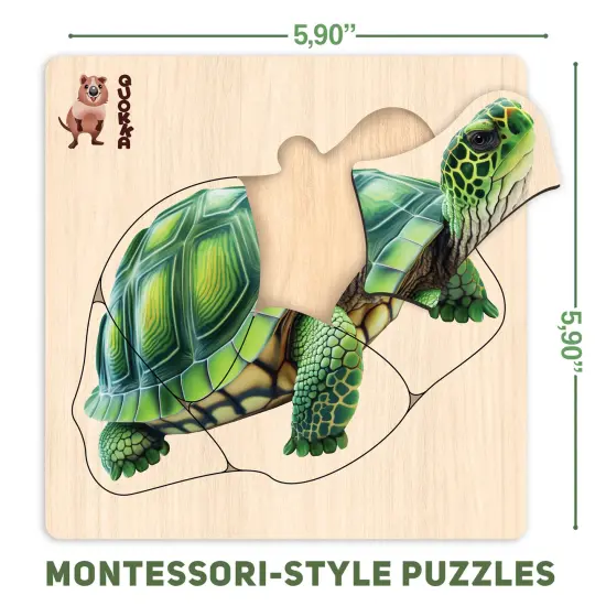 Realistic Wooden Puzzles for Toddlers| Safari Animals {3}