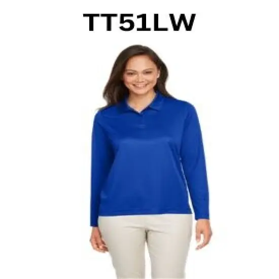 Team365&reg; Women&rsquo;s Zone Performance Long-Sleeve Polo &ndash; Moisture-Wicking, UV Protection, Lightweight Athletic Fit SPORT FOREST {6}