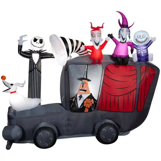 10' Gemmy Airblown Inflatable Halloween Disney's Nightmare Before Christmas Mayor-Mobile Scene Yard Decoration 221590 {2}