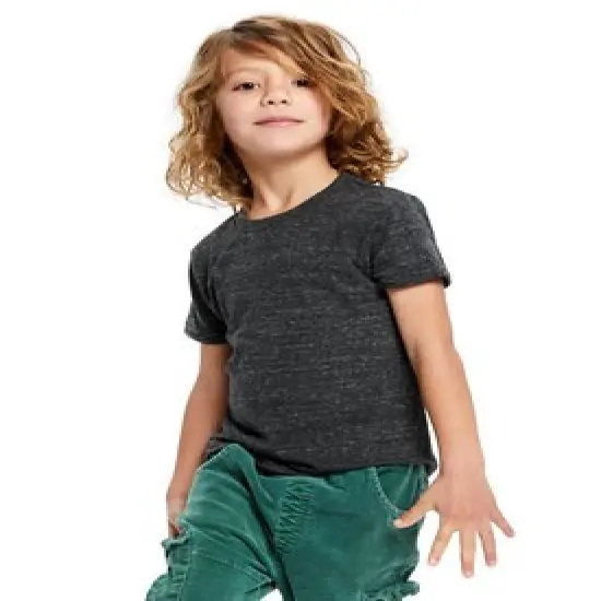 US Blanks&reg; Toddler Tri-Blend Crewneck T-Shirt Tri charcoal {1}
