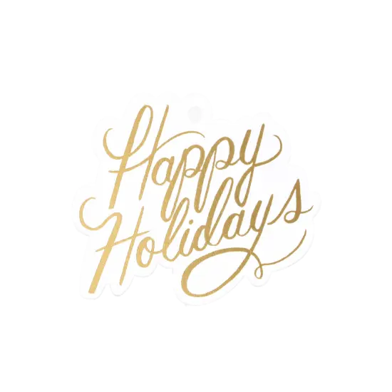 HAPPY HOLIDAYS DYE CUT GIFT TAGS BY RIFLE PAPER CO. {1}