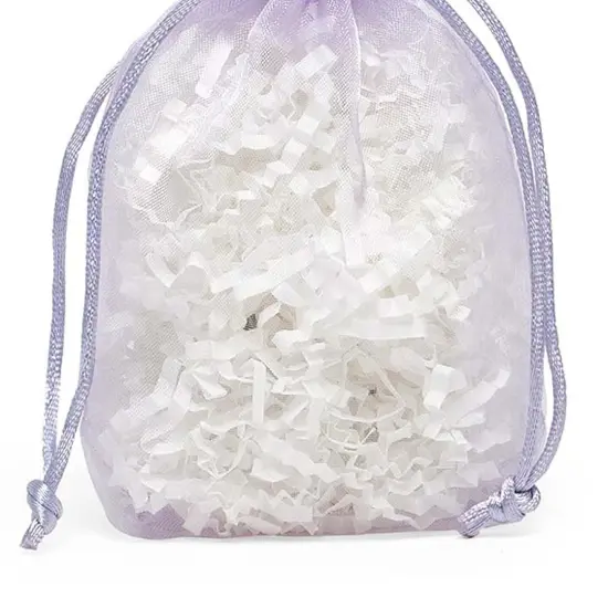 Flat Bottom Organza Bags 5 1/2 '' X 1 1/2 '' X 10 1/2 '' for Fancy Favor Bags Lavender {4}