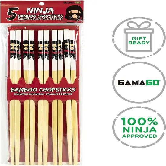 Ninja Bamboo Chopstick Set of 5 {5}