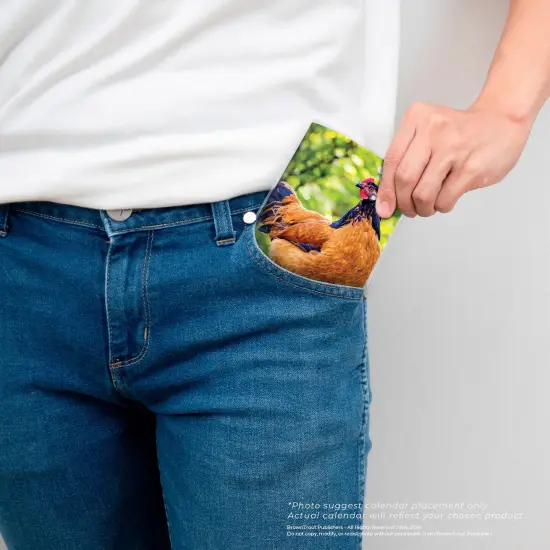 Chickens | 2026-2027 3.5 x 6.5 Inch Two Year Monthly Pocket Planner Calendar {5}