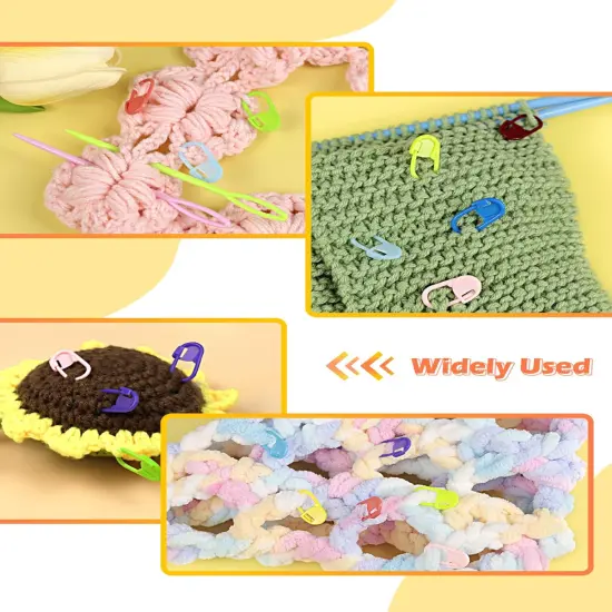 300pcs Stitch Markers with 6 pieces of Large Blunt Sewing Needles {5}