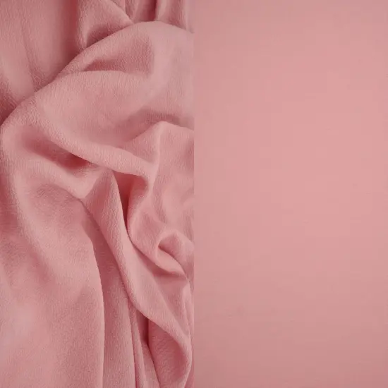 1 Yard Ghost Crepe Solid Woven Fabric Stretch Textured Drapery Upholstery 57/58" Width PINK {7}