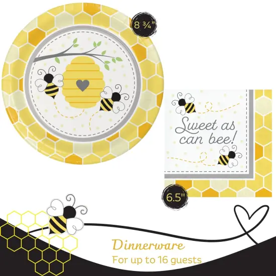 Bumblebee Party Supplies Bundle with Bumblebee Dinner Plates & Bumblebee Napkins - Serves 16 {3}