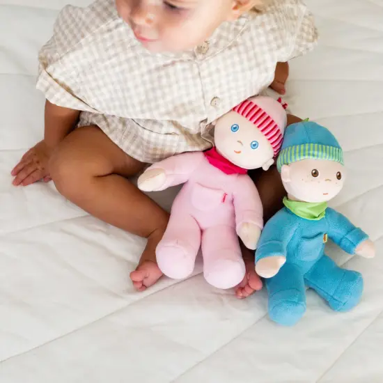 HABA Snug-Up Soft Plush Luis First Baby Doll 8" - Perfect Newborn and Infant Toy,Ideal Boy Doll for Baby Shower Gift Multicolor {6}