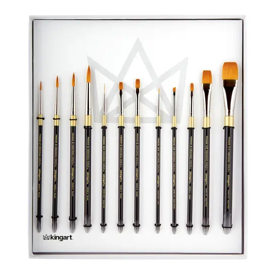 KINGART Original Gold&reg; Brush Set, 12 pc {1}