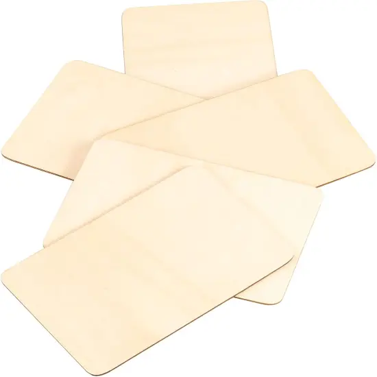 100 PCS Rectangle Unfinished Wood Pieces, 4 x 6 Inch {5}