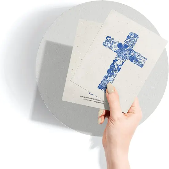 Assorted Religious Christian Cross Blank Note Cards - Stationery Cards with Envelopes - Greeting Cards for Condolence, Bereavement and All Occasions - Made in USA (5.5 x 4.25,Set of 12) {3}