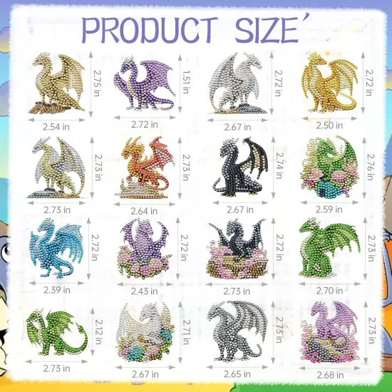 Dragon Diamond Painting Kits Magnets for Adults {4}