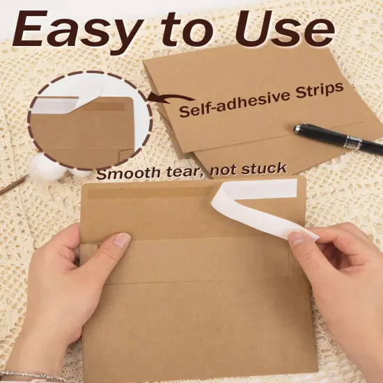 Blank Cards and Envelopes 120 Pack, 5 x 7 Kraft Folded Cardstock，Blank Greeting Cards and Envelopes, printable cards {2}