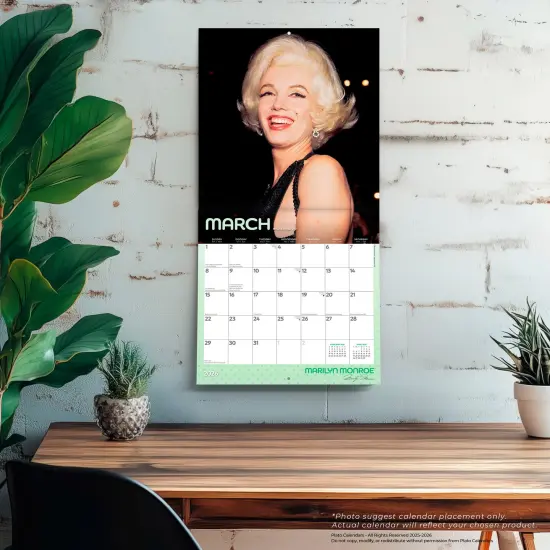 Marilyn Monroe OFFICIAL | 2026 12 x 24 Inch (Hanging) Monthly Square Wall Calendar | Foil Stamped Cover {5}
