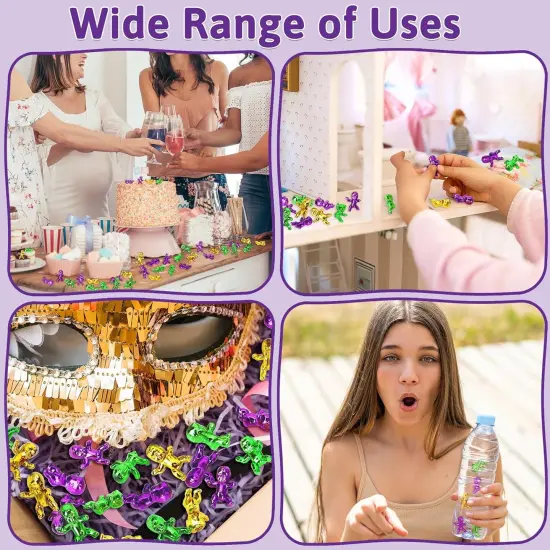 24 PCS King Cake Babies, 1 Inch Plastic Babies for Mardi Gras, Purple Green Gold Tiny Plastic Babies for Baby Shower Favors Ice Cube Game, Small Plastic Babies for Mardi Gras Party Decorations {5}