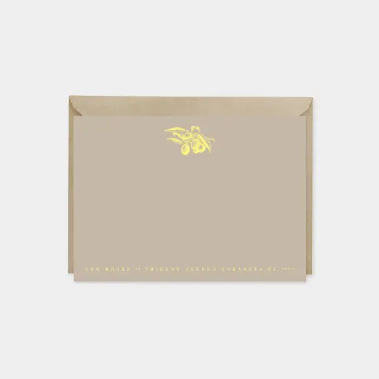 Kumquat Branch Botanical Note Cards II {1}