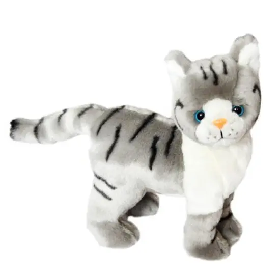 Galaxy - Grey Tabby Plush Kitten (10 Inches Standing, 12 Inches Long) {1}