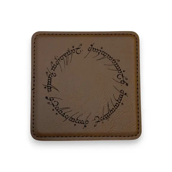 Coaster - The One - SET OF 2 - Leather or Stitched Cork Dark Brown/Black {1}