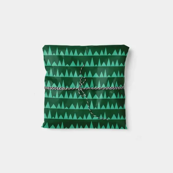 Triangle Wave Pattern Holiday Tree Gift Wrap {1}