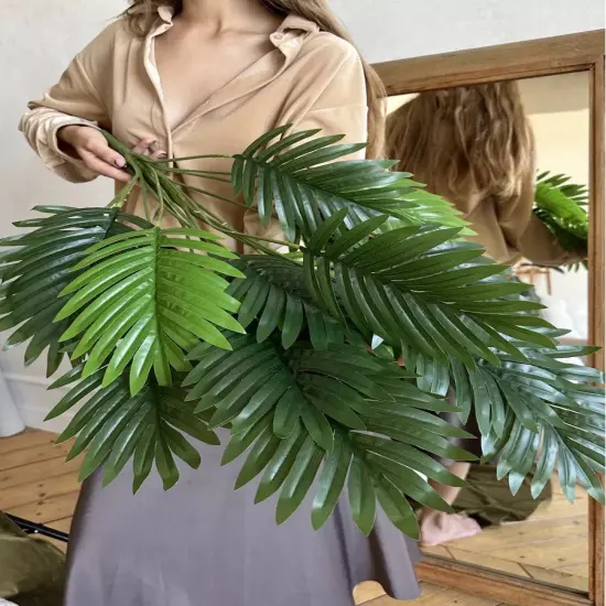 Artificial Palm Tree Fake Tropical Plant Tropical Palm Leaf Bush {2}