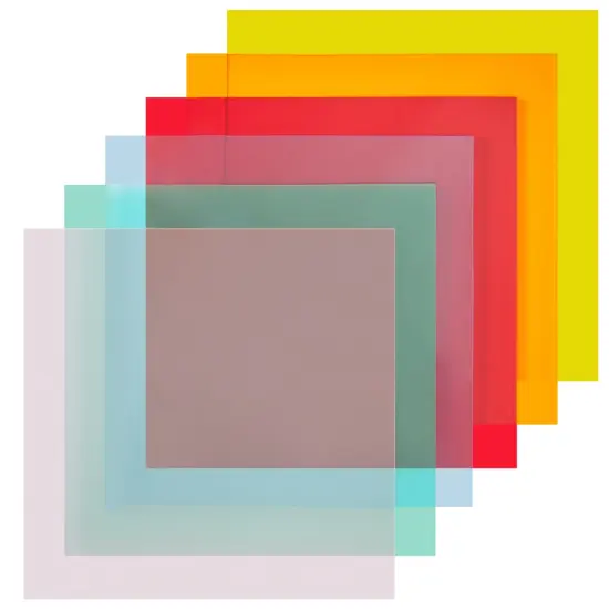 6 Pack Colored Acrylic Sheets 1/8 Thick, Translucent Plastic Plexiglass for Laser Cutting (11.7 x 11.8 x 0.1 In, 6 Colors) Multicolor {1}