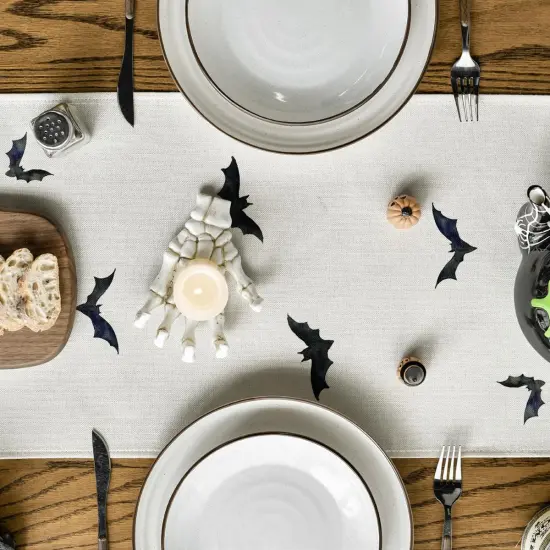 Black Bats Halloween Table Runner {2}