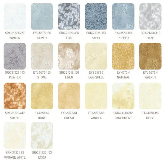 Fusions 5" Square Pack (Charm Pack / Charm Square) in Not Quite White Colorstory by Studio RK for Robert Kaufman (CHS-1090-42) {2}