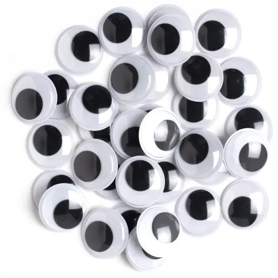 CousinDIY Paste-On Wiggle Eyes 25mm 34/Pkg-Black {4}