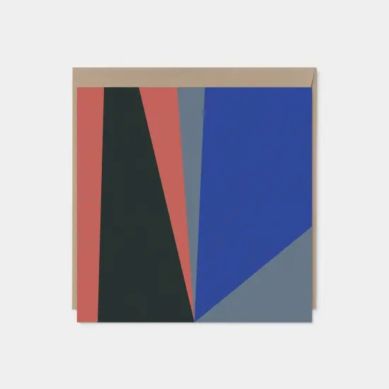 Color Block Square Modern Art Card III {1}