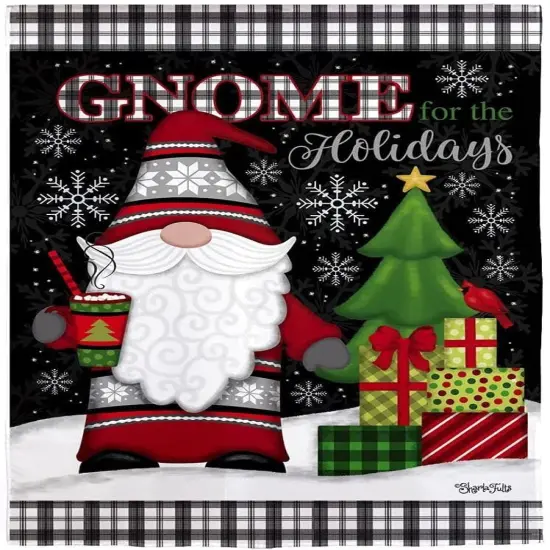 Christmas Gnome For The Holidays Garden Flag 2 Sided {1}