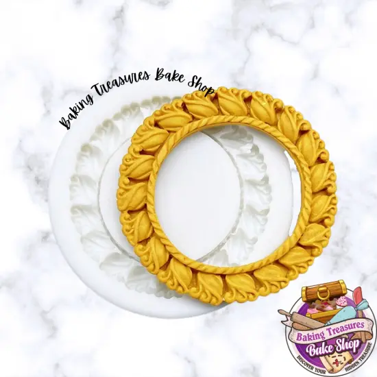 Round Swirl Frame Silicone Mold {3}
