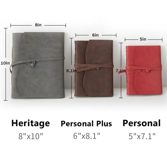 RILIHO Leather Journal for Women - Genuine Leather Journals for Writing 8x10 Inches Vintage Journal For Men and Women, Artist,Travel Journal,Red {5}