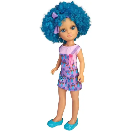 Nancy Curly Power Fashion Doll with Blue Hair, 16" Doll {1}