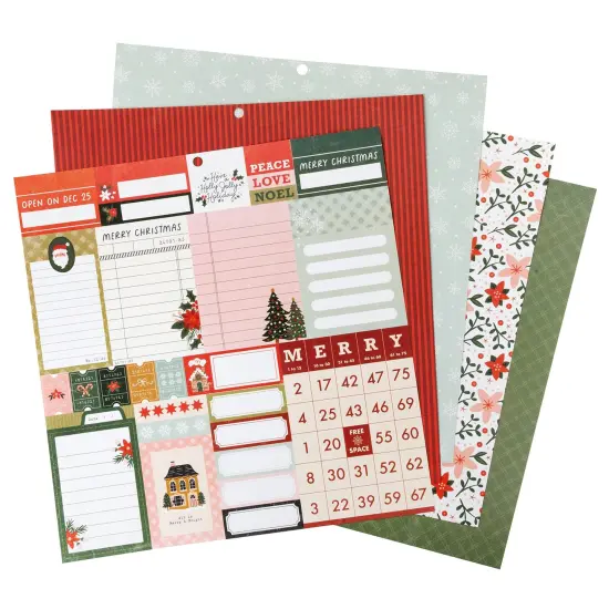 Crate Paper Holly Jolly Paper Pad 12"X12"-48 Sheets {4}